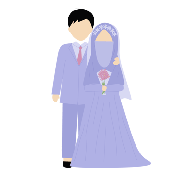 Purple Muslim Couple png