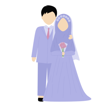 Purple Muslim Couple png