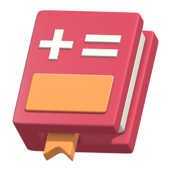 math book with a plus sign on it transparent png