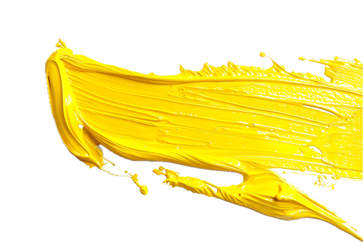 AI generated A yellow brush stroke png