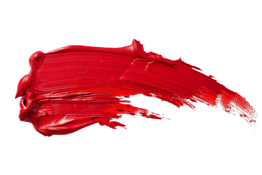 AI generated Vibrant Red Paint Stroke png
