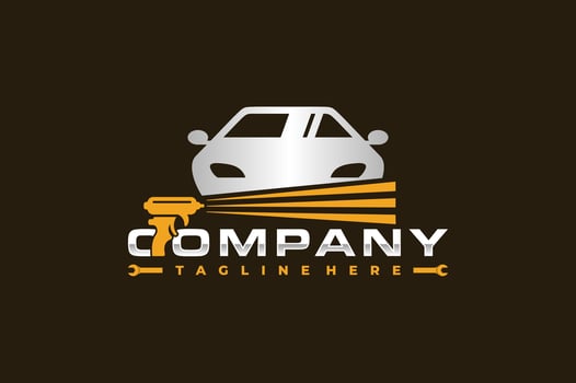 car paint sprayer logo vector