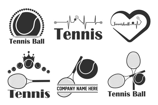 Dynamic Tennis Ball Logo Design Bundle, Energetic Tennis Ball Typography Bundle, Modern Tennis Ball Logo Bundle, Vibrant Tennis Ball Logo Design, Sporty Tennis Ball Graphic vector