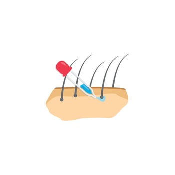 illustration of hair drops, serum concept. vector