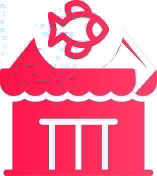 Fishing Gear Shop Creative Icon Design vector