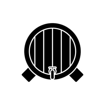Barrel icon vector. Wine illustration sign. Wine barrel symbol or logo. vector