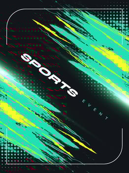 Abstract Sport Cover or Poster Design with Brush Illustration. Template Design vector