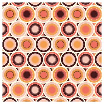 Retro 60s 70s Mid Century Circles And Suns Funky Seventies Style Pattern png