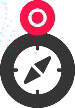 Compass Creative Icon Design vector
