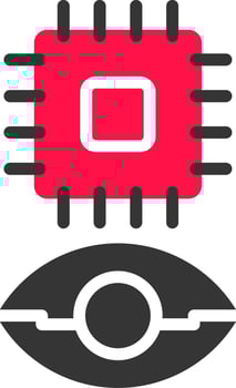 Eye Augmentation Creative Icon Design vector