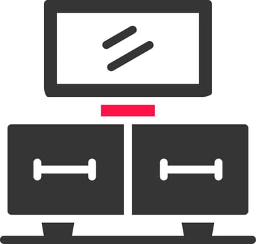 Tv Stand Creative Icon Design vector