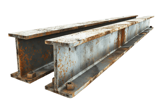 AI generated Steel Beam on Transparent Background png