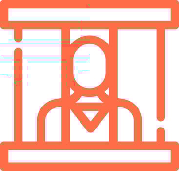 Prisoner Creative Icon Design vector