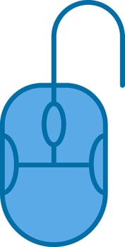 Mouse Filled Blue  Icon vector