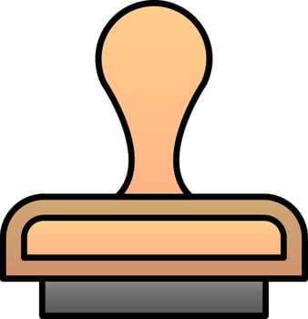 Stamp Line Filled Gradient  Icon vector