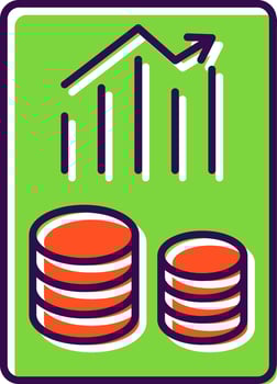 Finance Report Filled  Icon vector