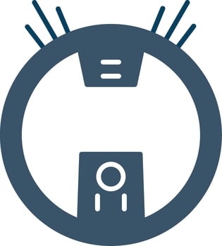 Robot Vacuum Flat Gradient  Icon vector