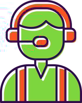 Customer Service Filled  Icon vector