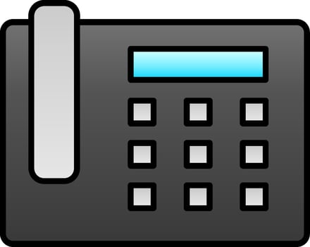Landline Line Filled Gradient  Icon vector