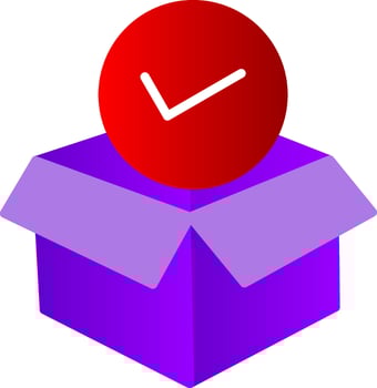Package Flat Gradient  Icon vector