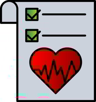 Health Graph Line Filled Gradient  Icon vector