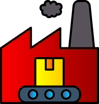 Manufacturing Line Filled Gradient  Icon vector