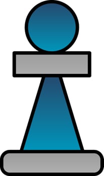Pawn Line Filled Gradient  Icon vector