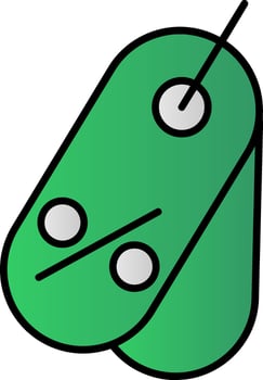 Tag Line Filled Gradient  Icon vector