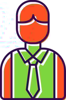 Employee Filled  Icon vector