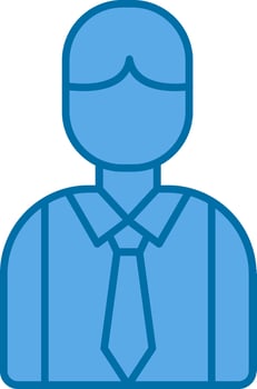 Employee Filled Blue  Icon vector
