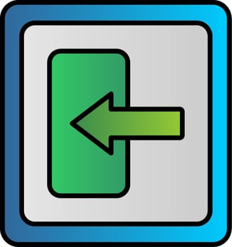 Log In Line Filled Gradient  Icon vector