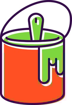 Tin with Paint Filled  Icon vector