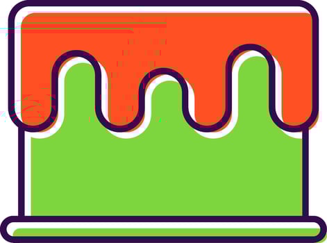 Cake Filled  Icon vector