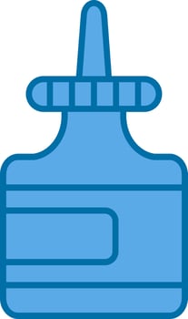 Glue Filled Blue  Icon vector