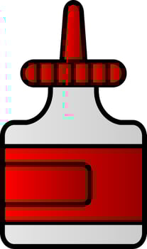 Glue Line Filled Gradient  Icon vector