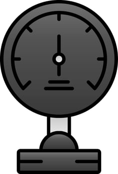Pressure Meter Line Filled Gradient  Icon vector