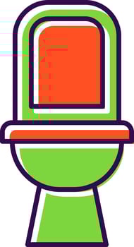 Toilet Filled  Icon vector