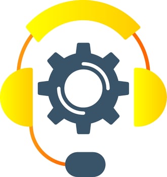 Technical Support Flat Gradient  Icon vector