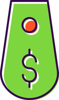 Tag Filled  Icon vector
