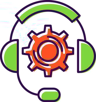 Technical Support Filled  Icon vector
