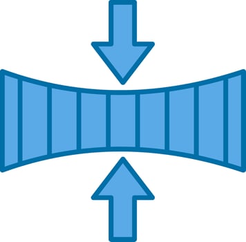 Elasticity Filled Blue  Icon vector