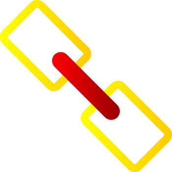 Link Flat Gradient  Icon vector