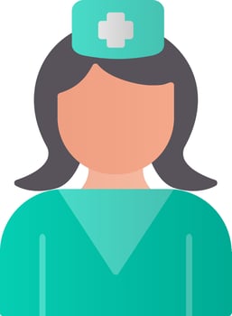 Nurse Flat Gradient  Icon vector