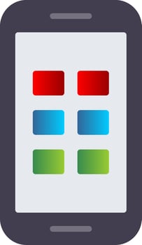 Phone Flat Gradient  Icon vector