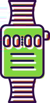 Smart Watch Filled  Icon vector