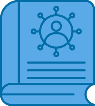Book Filled Blue  Icon vector
