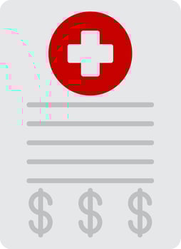 Medical Bill Flat Gradient  Icon vector