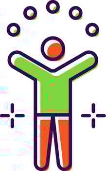 Juggling Ball Filled  Icon vector