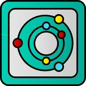 Radar Line Filled Gradient  Icon vector