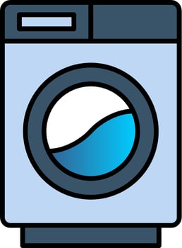 Washing Machine Line Filled Gradient  Icon vector